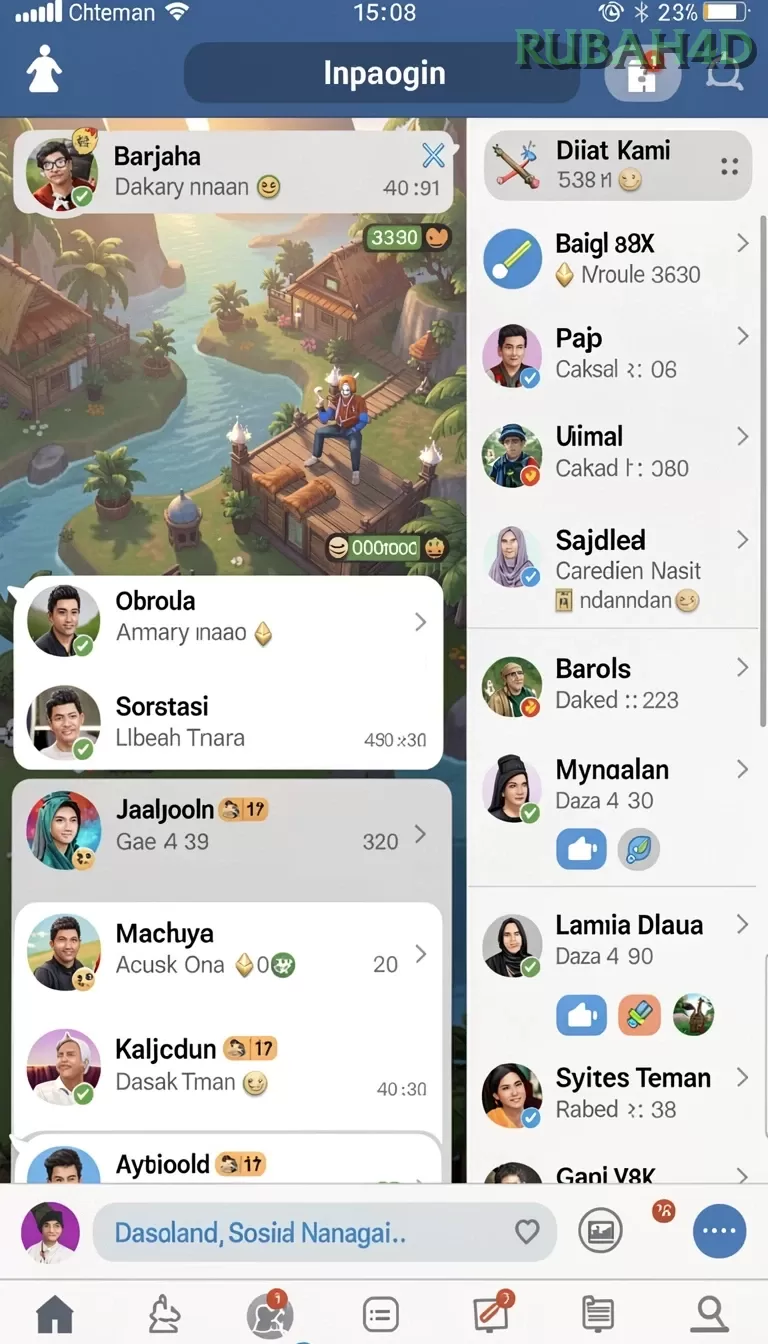 Cuplikan layar YAKIN777 — menu navigasi