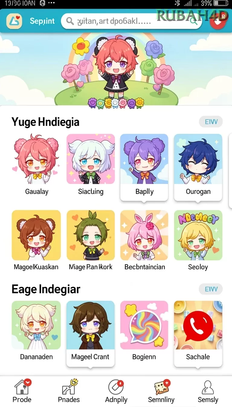 Cuplikan layar PLANET77 — menu navigasi
